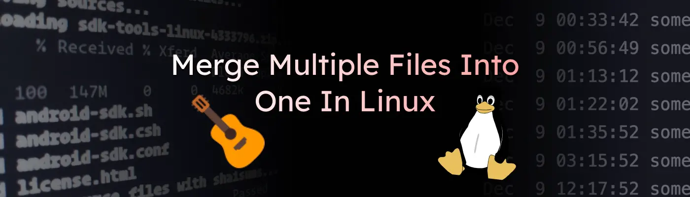Как объединить файлы в Linux
